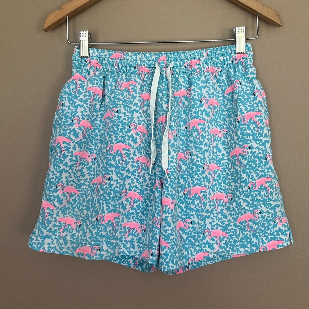 {Chubbies} Flamingo Print Swim Trunks - Mens Small